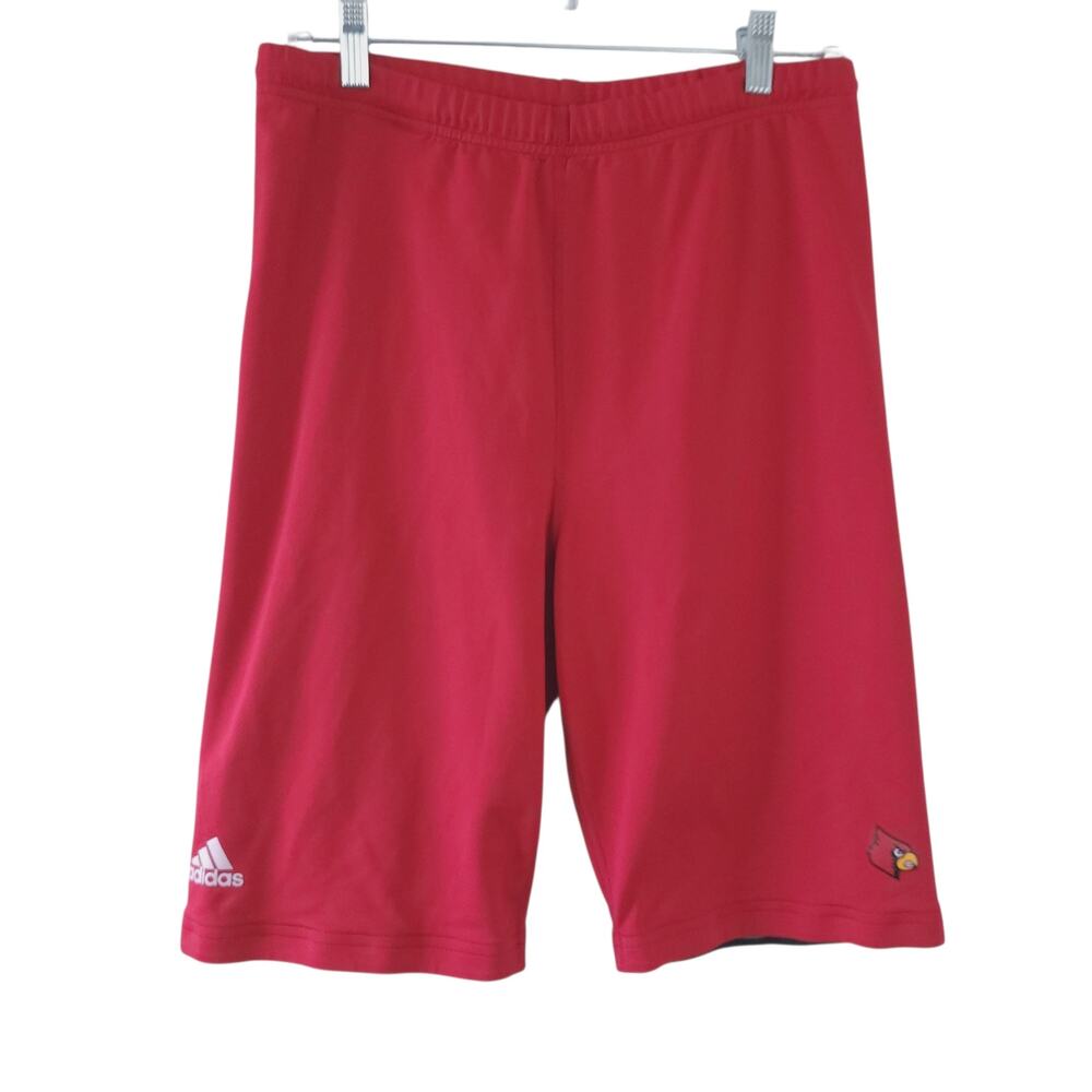 Adidas Bicycle Shorts Xlarge Women Red Workout Shorts Louisville Cardinals UL